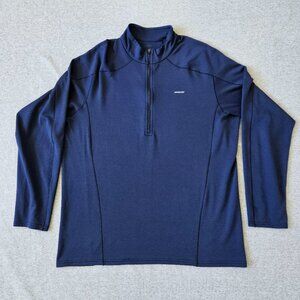 Patagonia Men's Capilene Midweight 1/4 Zip Size XL Blue Long Sleeve Zip-T